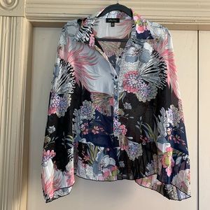 Melissa Paige Tops - Melissa Paige Flowy Floral Button-Down Blouse Melissa Paige Tops - Melissa Paige Flowy Floral Button-Down Blouse